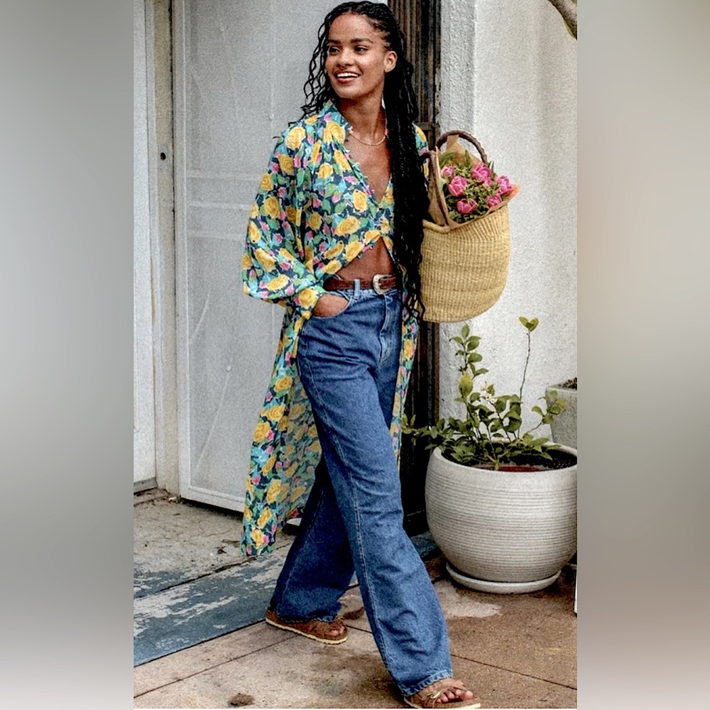 Spell Patchwork Denim Jeans Sz Large